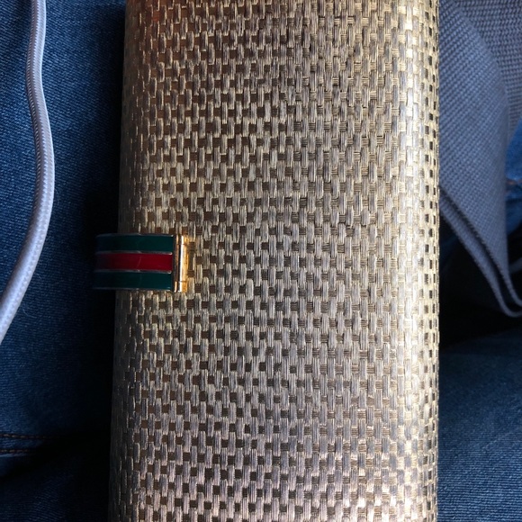 VINTAGE GUCCI MINAUDIERE GOLD METAL CLUTCH - Picture 2 of 6